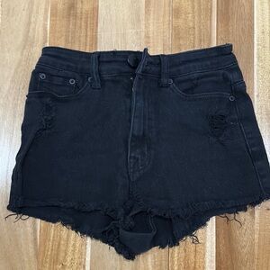 BDG Black Distressed Denim Shorts Cheeky